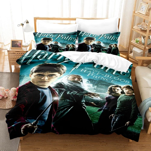 UK Harry Potter Bedding Set 2/3 PCS Quilt Duvet Cover Dorm Single Double King // - Picture 22 of 49