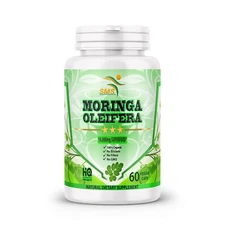 100% Pure Moringa Oleifera Fine Leaf Extract 10,000mg serving Natural Capsules