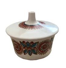 Figgjo Flint Norway Turi Gramstad Astrid Covered Lid Jam Sugar Dish Bowl Floral