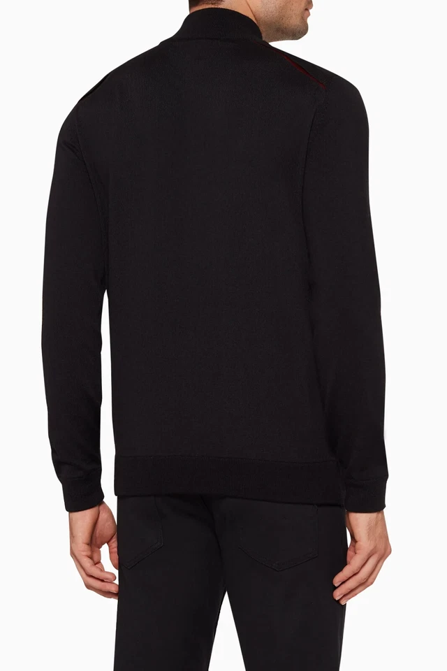 HUGO BOSS x Porsche Borselli Half 1/4 Zip Mock-Neck Wool Sweatshirt Pullover M - Image 2 of 4