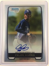 2012 Bowman Chrome Autograph Refractor BCA-FR Felipe Rivero Vasquez /500 Pirates