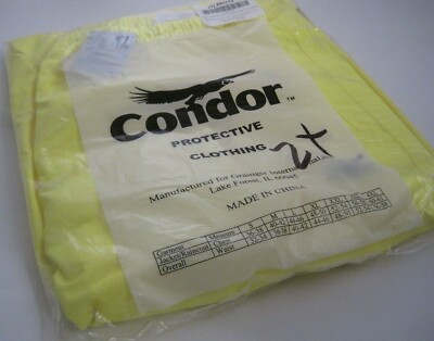 CONDOR 2XL Hi-Visibility Rain Bib Overall - Yellow/Green - Mens - XXL - (5KU13) 