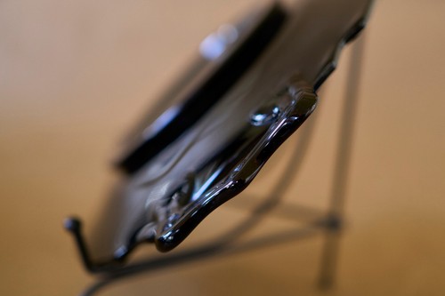 L.E. Smith Mt Pleasant Black Amethyst Mayonnaise Underplate 1930s Vintage Glass - Picture 20 of 22