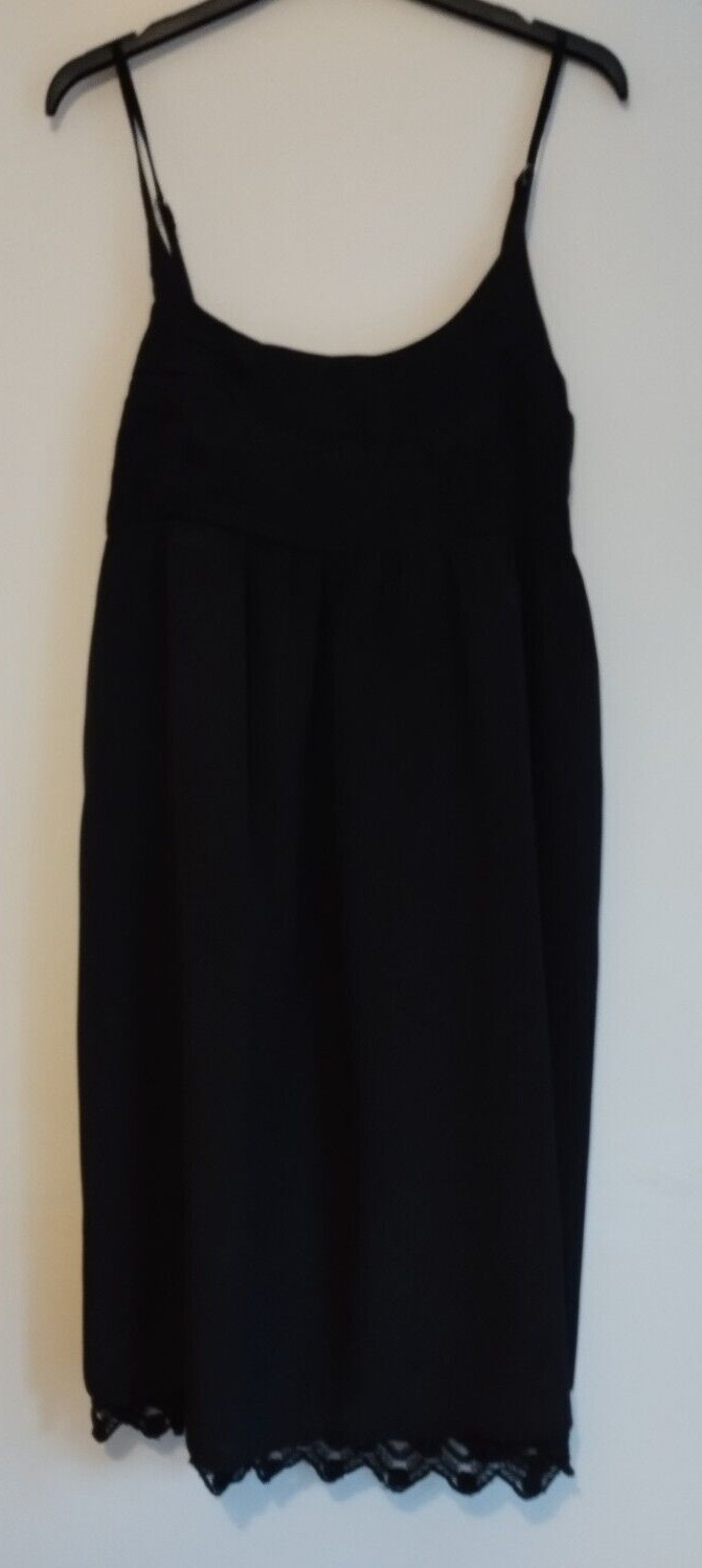 Vestido Amichi Damas Negro con Tirantes Ajuste y Acampanado con Base de Encaje Nuevo sin Etiquetas