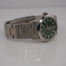 Rolex Oyster Perpetual 31mm Stainless Steel Green Dial Watch Ref 77080 3