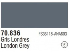 VAL70836 Vallejo Model Color: London Grey 17ml 