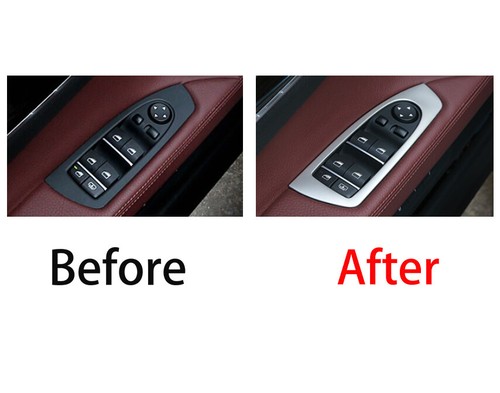 Fit For BMW 7 Series 2009-2015 Silver Titanium Window Switch Button Garnish Trim - Picture 6 of 8