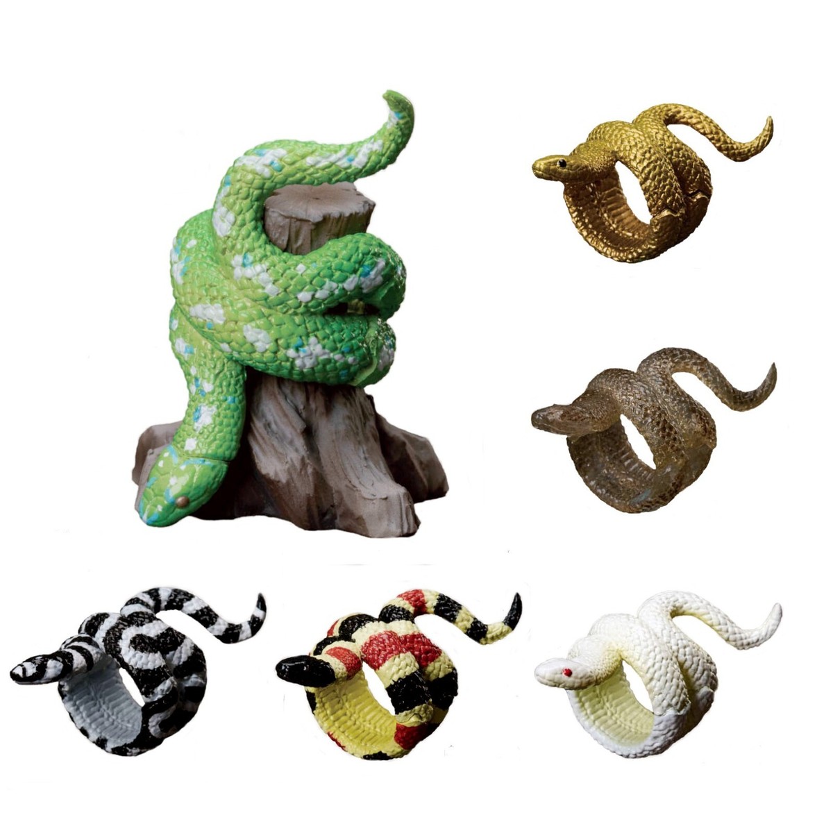 Miniature Snake Venomous Poison Ring Figure 1 Random Gashapon Toy