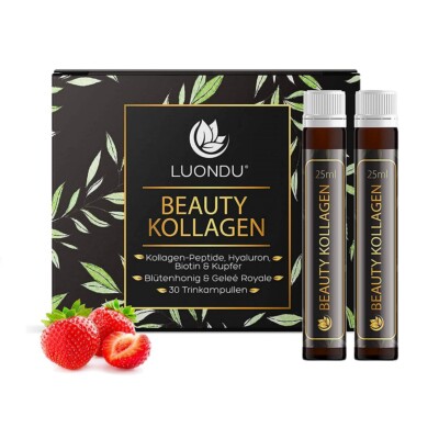 Beauty Kollagen Trinkampullen Collagen Pepide Hyaluron Biotin Kupfer Vitamin C