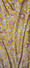 Lovely M Old Navy Yellow Floral Dress Tank Straps Back Button Light Flowy Womens