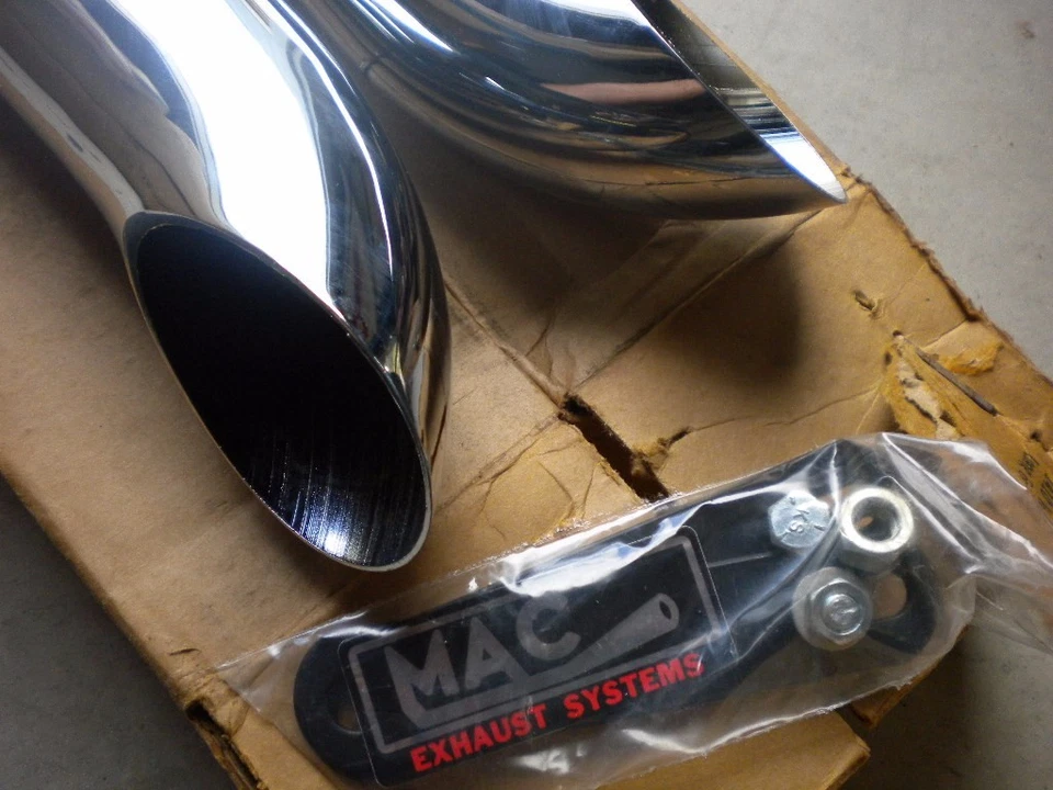 Silenciadores de escape cromados NOS MAC 1977-2005 Kawasaki KZ1000 002 0510 Foto 2 de 4