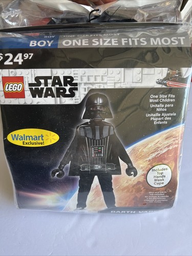 Star Wars Darth Vader Baby Boys Costume Bodysuit And Hat Set Size 3-6M