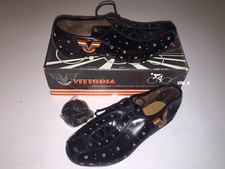 VITTORIA VINTAGE CYCLING SHOES Sz 40 EU ITALY Celestino Vercelli NEW Old Stock
