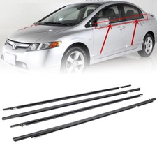 4pc Car Window Moulding Trim Weatherstrips Seal Fit For Honda Civic Sedan 06-11 4pc Car Window Moulding Trim Weatherstrips Seal Fit For Honda Civic Sedan 06-11