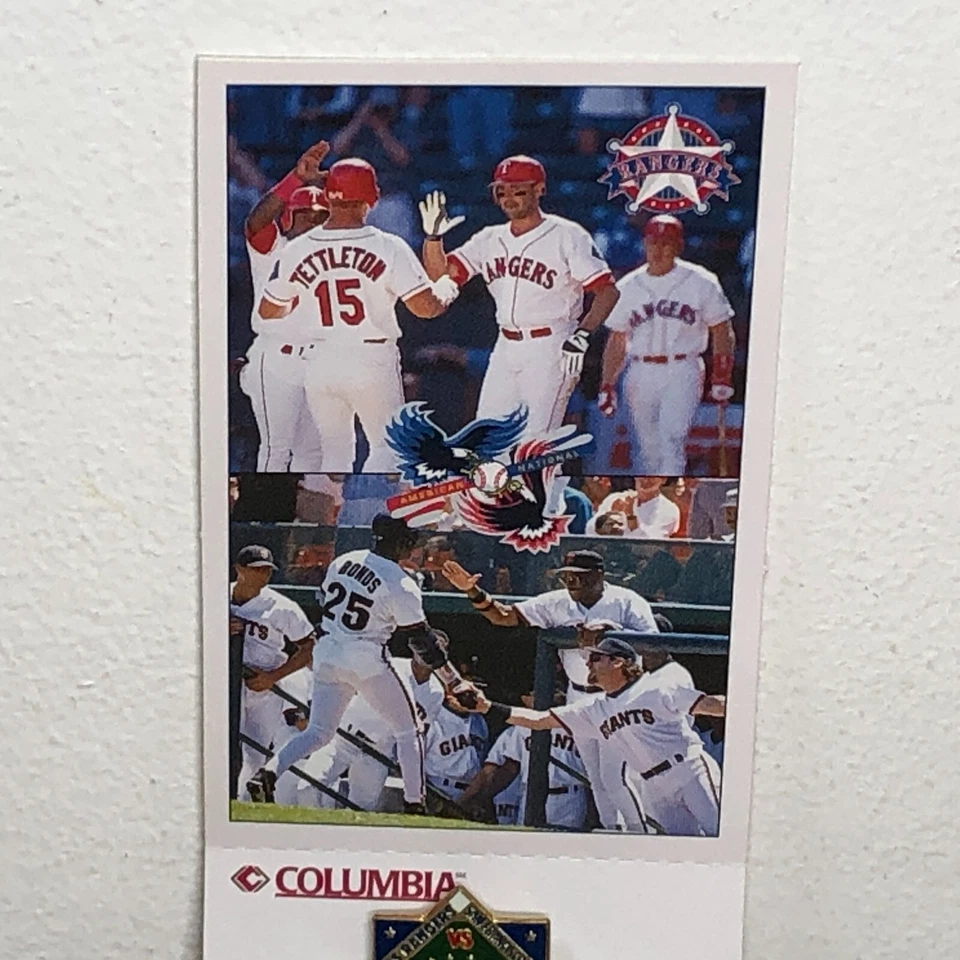 Texas Rangers San Francisco Giants Pin Lapel Pinback First Interleague Game 1997 - Image 4 of 4
