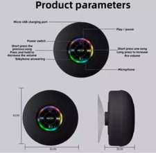 Waterproof Bluetooth Wireless Shower Speaker Bathroom Speaker LED Light  