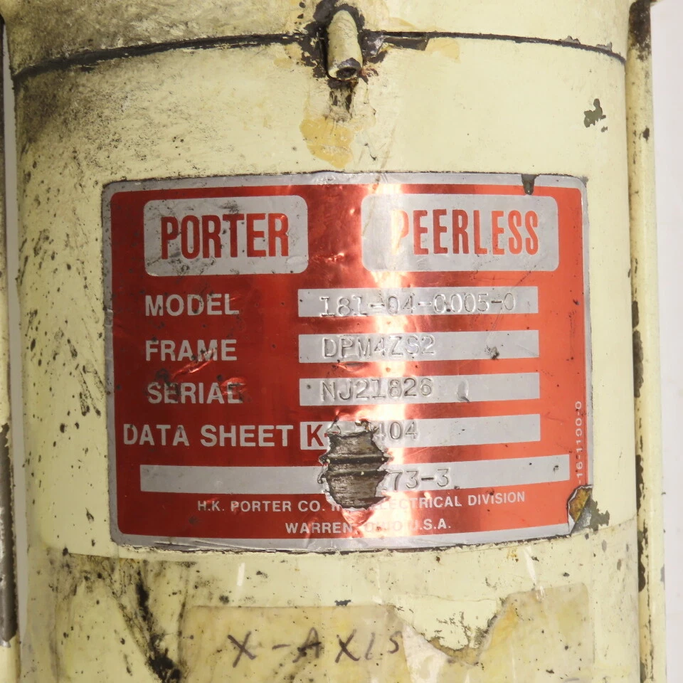 Motor de CC Porter Peerless 181-04-0035-0 eje de 5/8" DPM4ZS2 de Wiedematic 4560 Foto 2 de 4