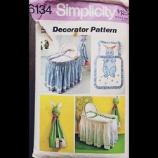 Vintage Simplicity Baby Nursery Accessory Pattern 6134 CUT