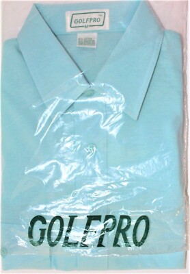 Golfpro Vintage  Blue Short Sleeve Shirt Men's Size Medium