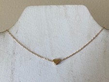Delicate Tiny Heart Pendant Gold Tone Necklace - 17" NWOT