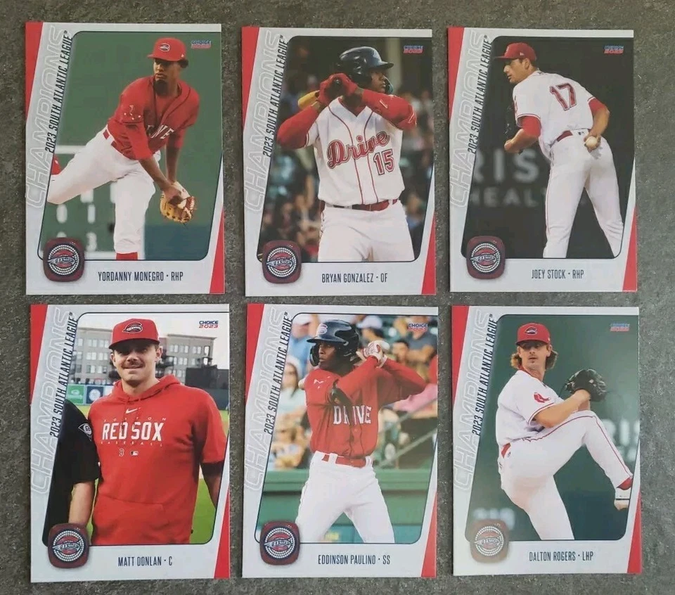 2023 Greenville Drive SINGLE CARDS from Team Card Set - CHOOSE YOUR PLAYER - Image 3 of 4