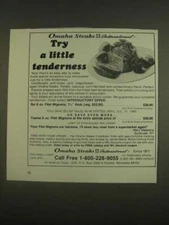 1985 Omaha Steaks Ad - Try tenderness