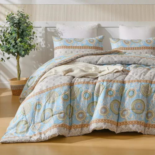 Shatex Boho Comforter Sets Soft Floral Bedding Sets with Pillow Shams T/Q/K Size - Picture 19 of 21