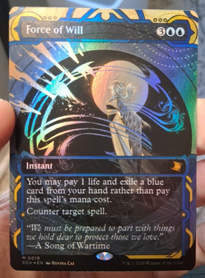 Force of Will 019 (Borderless Foil) ~ Secrets of Strixhaven MTG