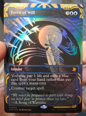 Force of Will 019 (Borderless Foil) ~ Secrets of Strixhaven MTG