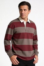 M&S Striped Long Sleeve Rugby Shirt