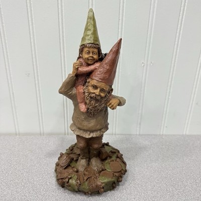 Tom Clark Cairn Studios Ltd. ''Papa & Princess'' 10'' Gnome w/ Daughter 1983