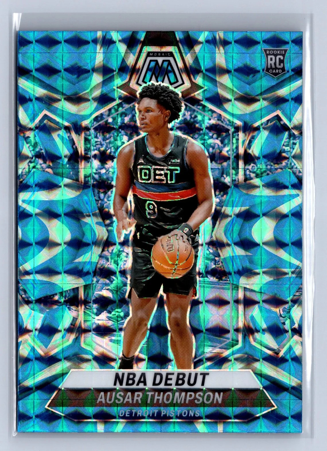2023-24 Panini Mosaic Ausar Thompson Reactive Blue #262