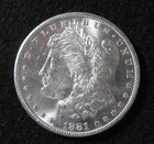 1881 s - MORGAN SILVER  DOLLAR  -  CH BU / UNC - Reverse P/L - Prooflike