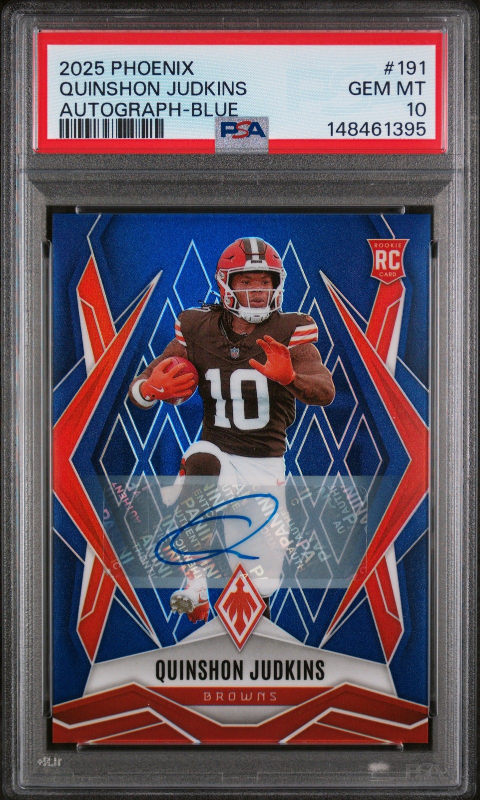 Quinshon Judkins Panini Phoenix #191 Autograph Blue