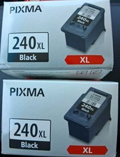 Genuine Canon 240XL Black Ink Cartridge Lot of 2 Boxes
