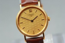 Near MINT Longines L4.137.2 23mm gold dial Quartz Women's watch From JAPAN