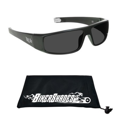 Locs Super Dark Sunglasses Mens Black Lowrider Gangster Cholo Flat Top