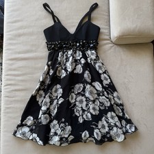 Vintage Versace Floral Dress With Beading On The Underbust