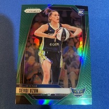 2024 Panini Prizm WNBA Sevgi Uzun #92 Green Prizm (RC) Rookie Dallas Wings  