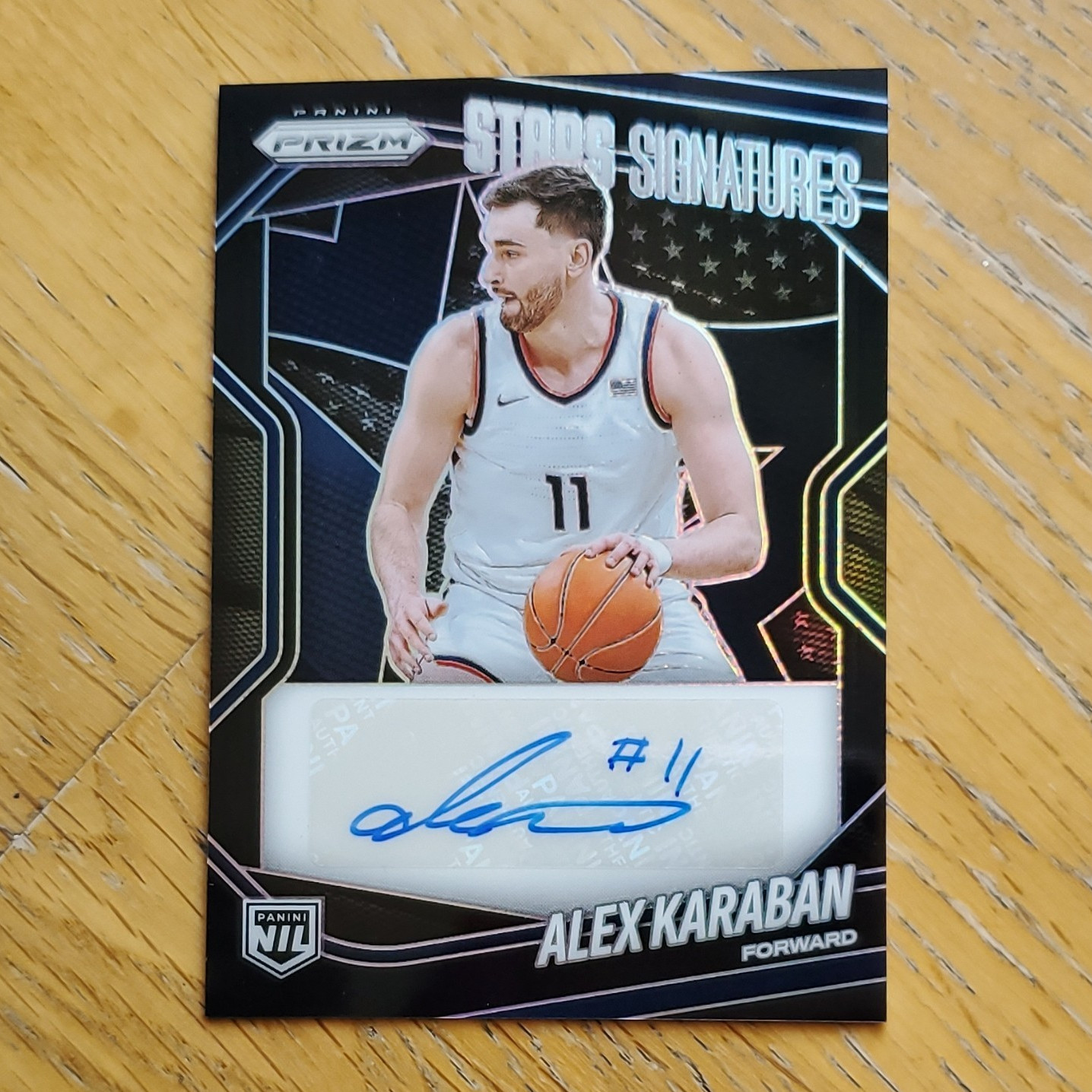 Panini 2025-26 Prizm Stars Signatures Alex Karaban 1/1 Auto PSS-KAR UConn NCAA