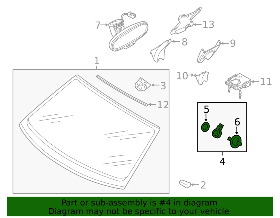 Genuine Audi Sensor 81A-955-555-B - Image 2 of 2