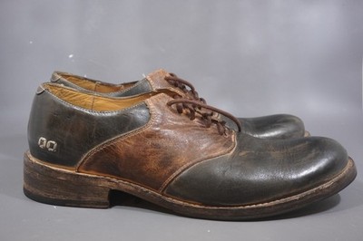Bed Stu Cobbler Series Men's Size 12 Brown Leather Oxford Two Tone Lace-Up
