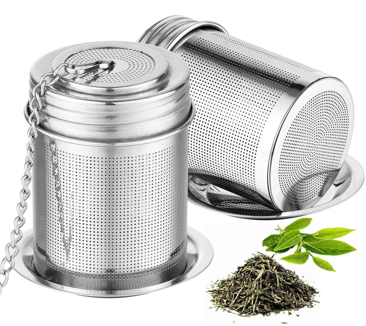 2-Pack Extra Fine Mesh Tea Infuser Ball Strainers for Cooking and Brewing