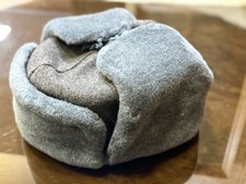 Vintage 1986 Soviet Ushanka Hat Bobruisk Fur Factory Size 56 USSR Original VG 