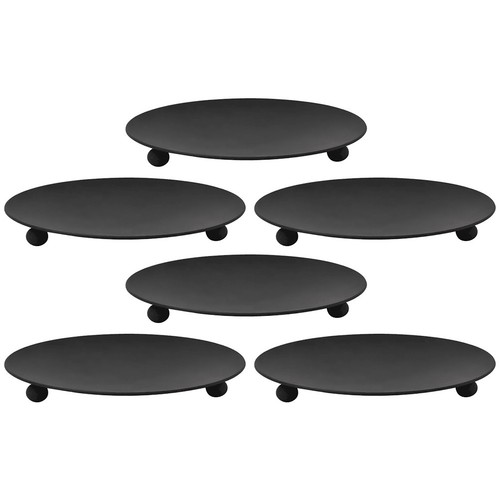 6Pcs Iron Candle Holder Tray