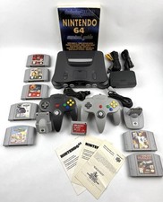Nintendo 64 N64 Console Bundle W/ 2 OEM Controllers Jumper Pak 7 Games  More