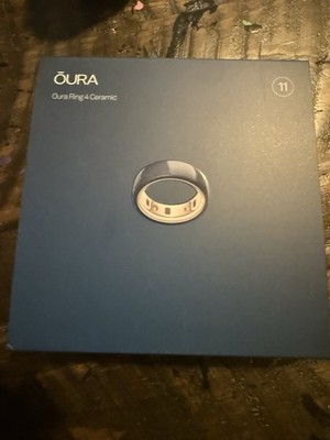 Oura Ring Gen 4 Midnight Blue CERAMIC Size 11 Smart Ring Brand New Sealed