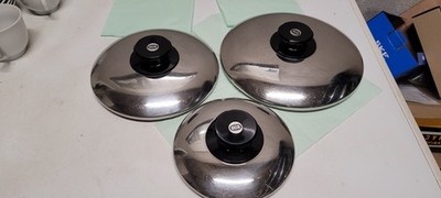 AMC 3er Set Edelstahl-Deckel 3 Größen  16cm/20cm/24 cm