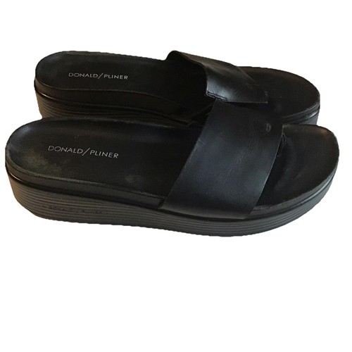 Donald Pliner Women's Fifi Leather Slip On Sandal Black Size 9.5M - Picture 3 of 13