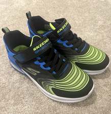 Image of SKECHERS Microspec Max Advanc SKECH-AIR Kids Trainers UK 4 EU 37 Black